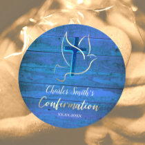 Confirmation Holy Spirit design Classic Round Sticker