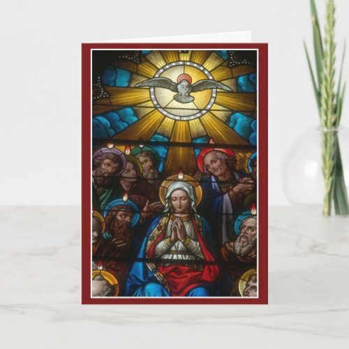 Confirmation Holy Spirit Virgin Mary Apostles Card