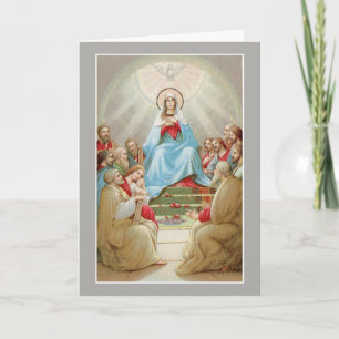Confirmation Holy Spirit Virgin Mary Apostles Card
