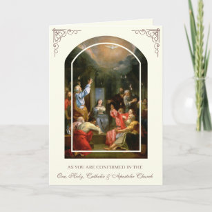 Confirmation Holy Spirit Virgin Mary Prayer Card