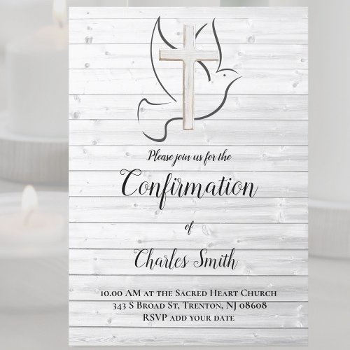 confirmation Holy Spirit | white wood