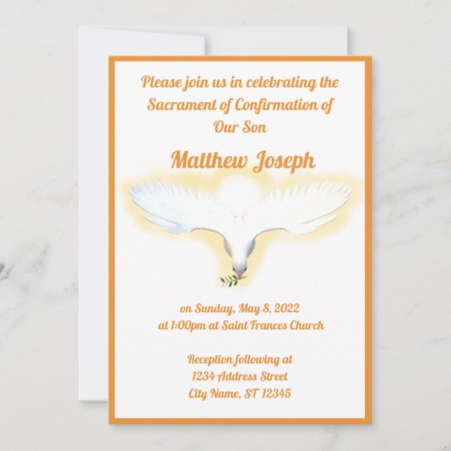 Confirmation  invitation (Front)