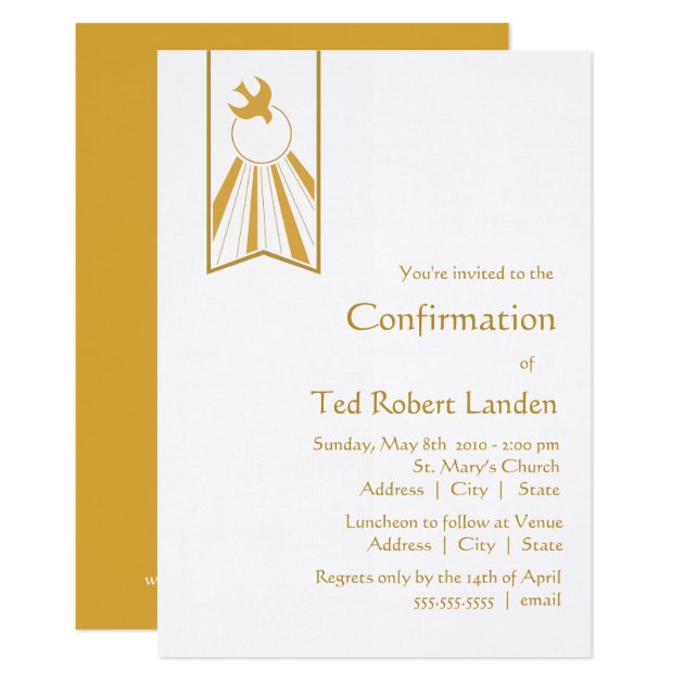 Confirmation Invitation