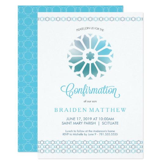 Confirmation Invitation, Boys Confirmation Invite