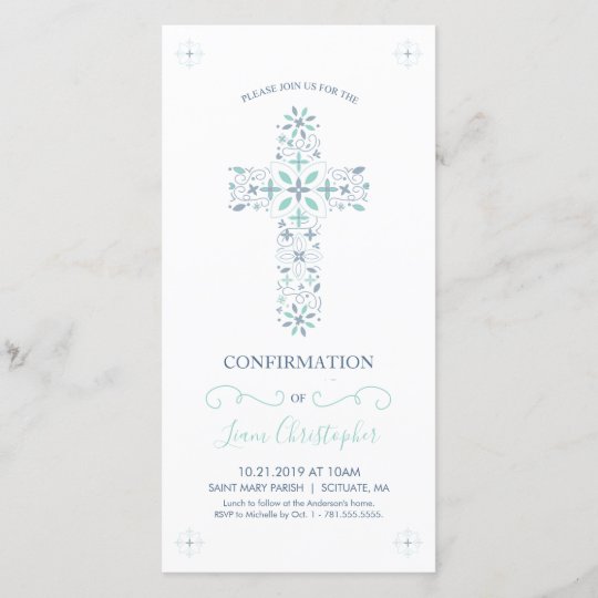 Confirmation Invitation - Boy's Custom Invite | Zazzle.com