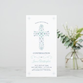 Confirmation Invitation - Boy's Custom Invite | Zazzle