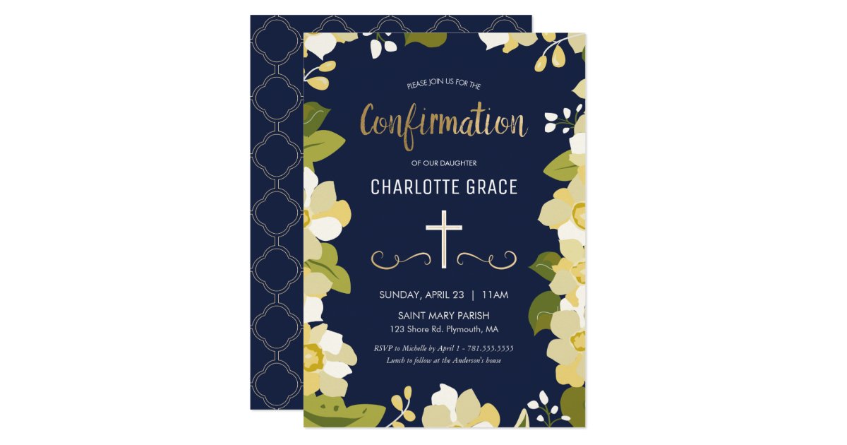 Confirmation Invitation, Elegant, Custom Invitation