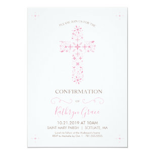 catholic confirmation invitations zazzle