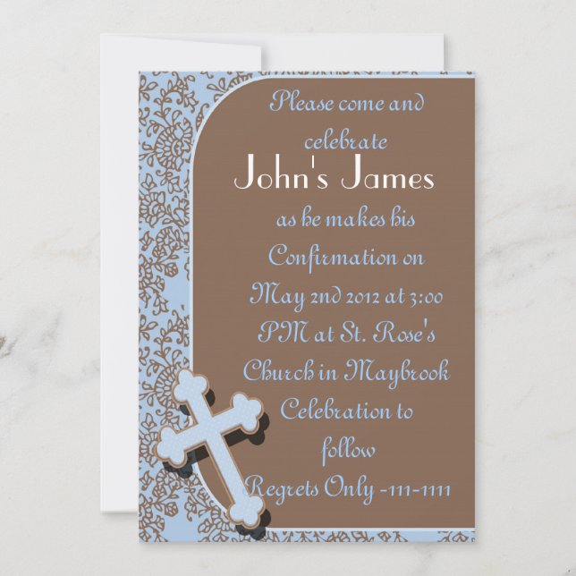 Confirmation Invitations For BOYS (Front)