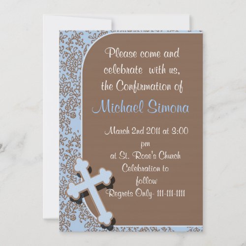 Confirmation  Invitations For Boys