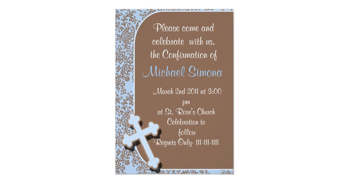 Boy Confirmation Invitations 3