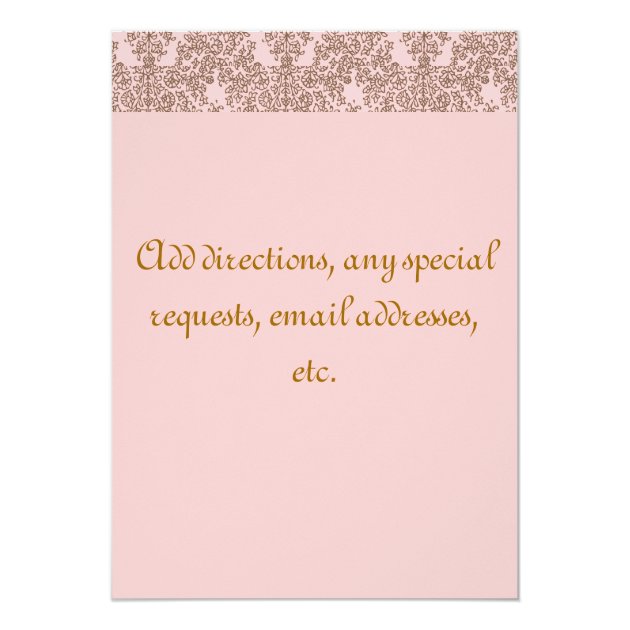 CONFIRMATION  Invitations PINK DAMASK For GIRLS