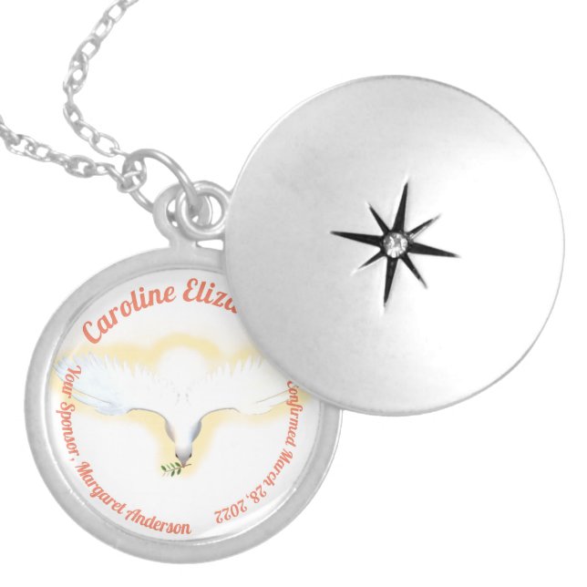 Confirmation Keepsake  Locket Necklace (Front)