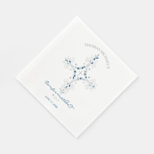 Confirmation Paper Napkins Custom Party Napkin Zazzle