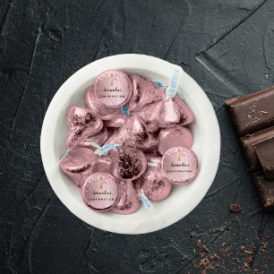 Confirmation pink gold cross name hershey®'s kisses®