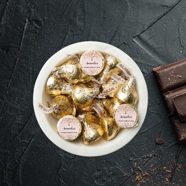 Confirmation rose gold cross name  hershey®'s kisses® (Creator Uploaded)