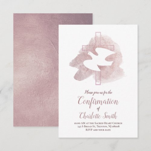 confirmation rose gold paint