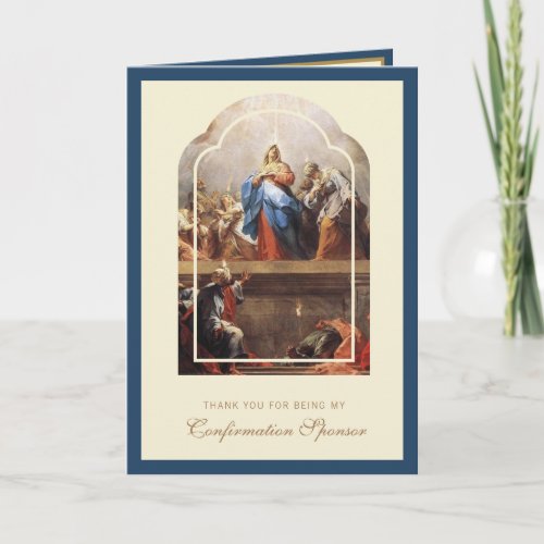 Confirmation Sponsor Thank You Religious   Holiday Card