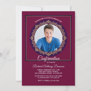 Confirmation Square Photo Invitation