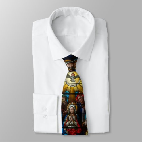 Confirmation Stained Glass Virgin Mary Holy Ghost Neck Tie