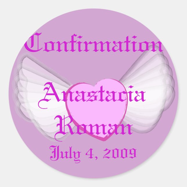 Confirmation Sticker-Customize Classic Round Sticker (Front)