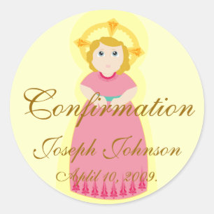 Confirmation Sticker-Customize Classic Round Sticker
