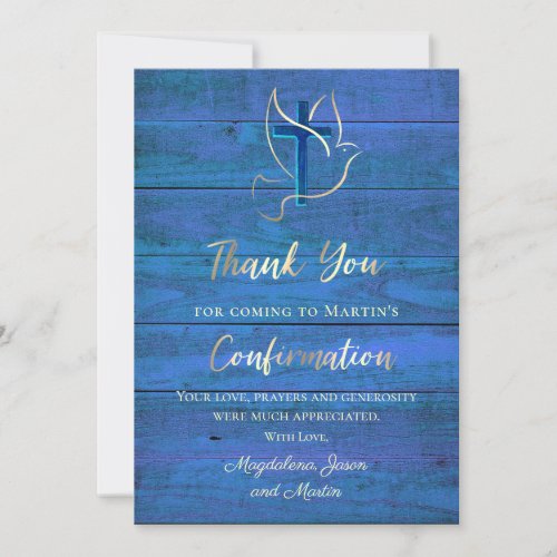 Confirmation thank you Card