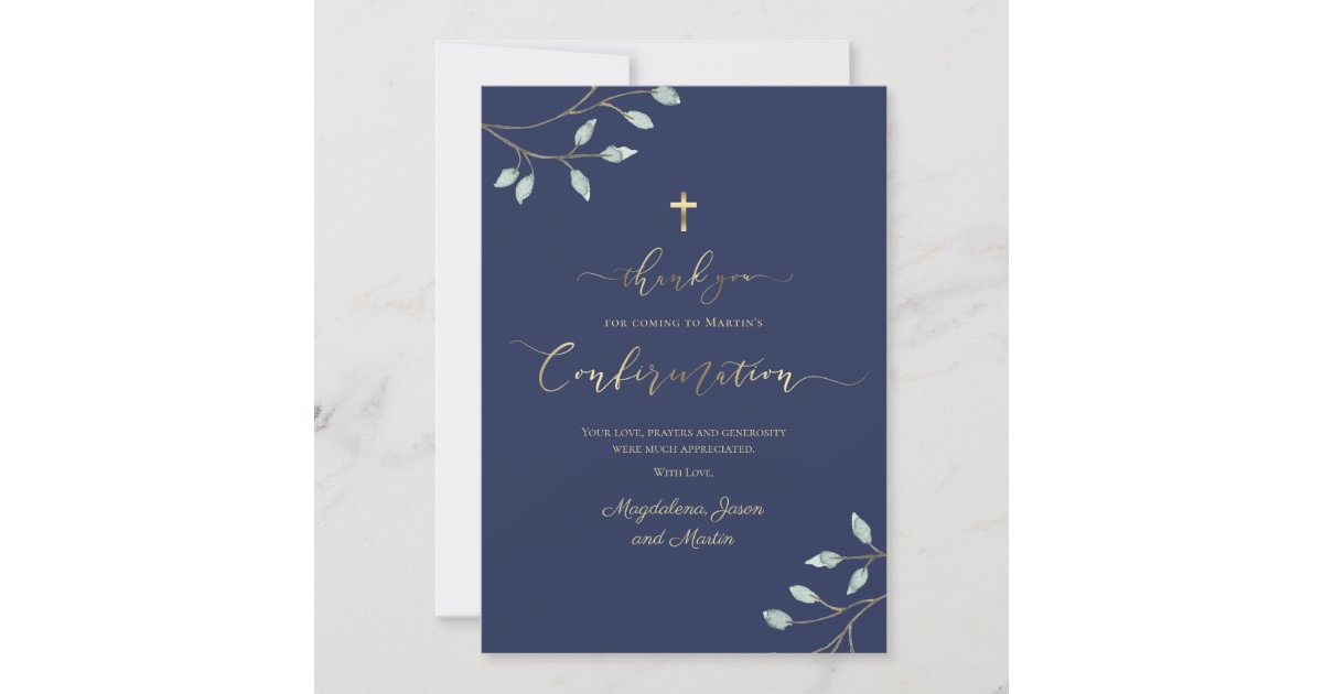 Confirmation thank you Card | Zazzle