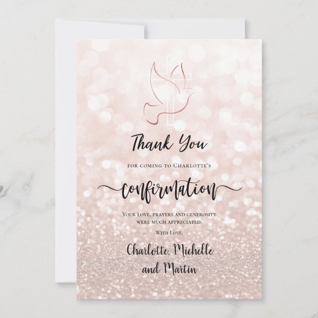 Confirmation thank you Card (Front)