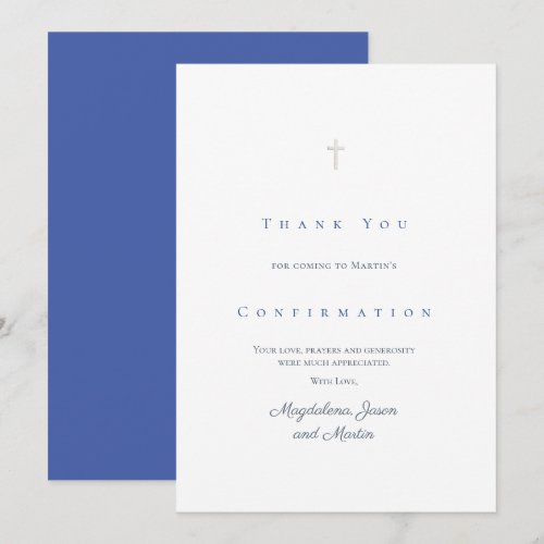 Confirmation thank you Card