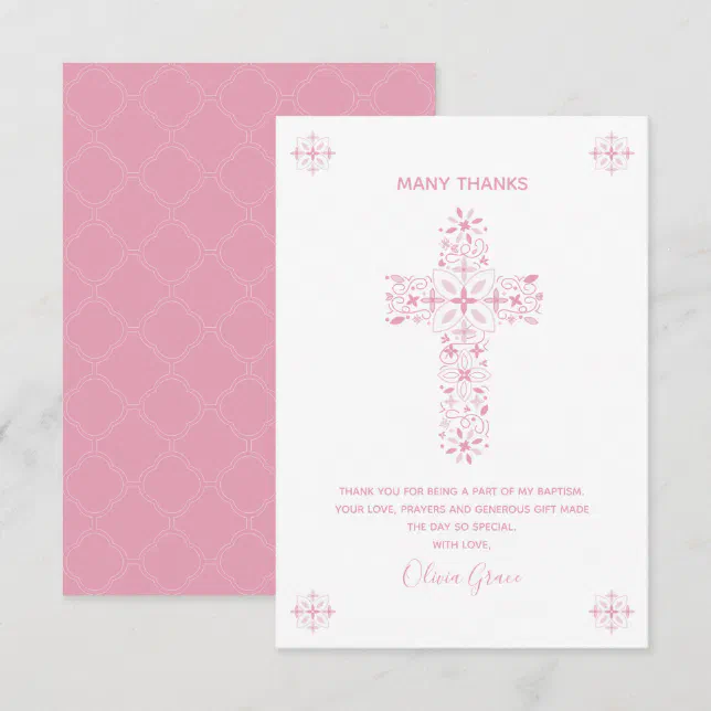 Confirmation Thank You Card - Custom Note | Zazzle