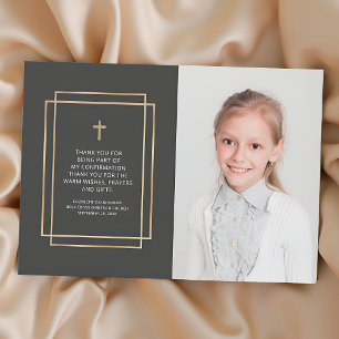 Confirmation Thank You    Custom Photo Card