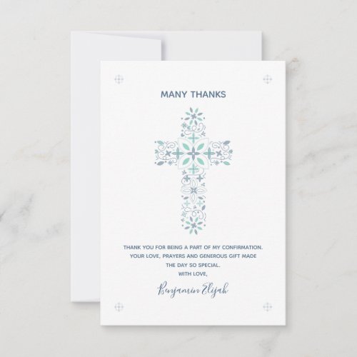 Confirmation Thank You Note Christian Card
