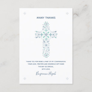 Confirmation Thank You Note Christian Card