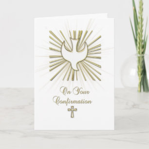 Confirmation White Dove Congratulation Greeting Card