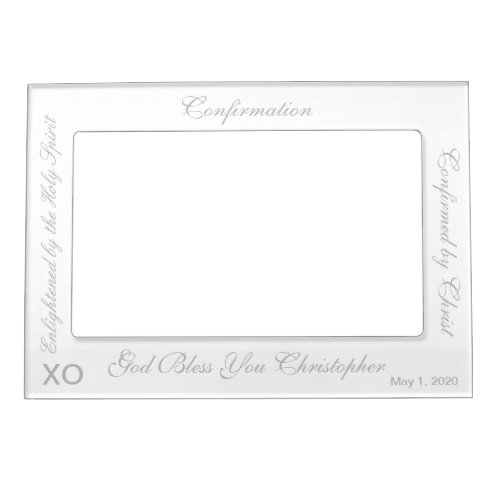 Confirmation White Magnetic Photo Frame