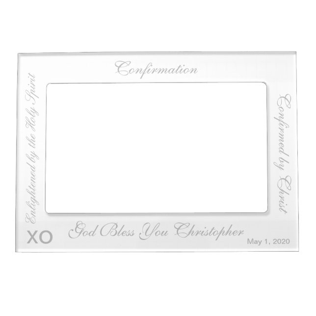 Confirmation White Magnetic Photo Frame (Front)