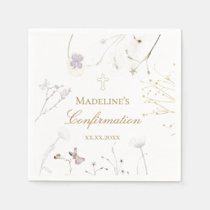 Confirmation wildflowers napkins