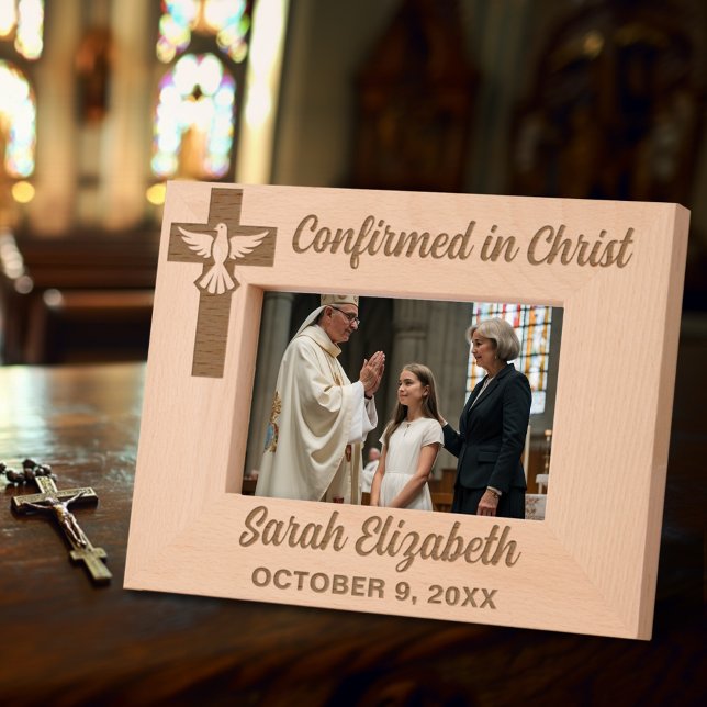 Confirmed in Christ Confirmation Custom Name Date Engraved Frames (Creator Uploaded)