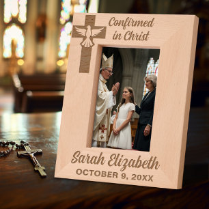 Confirmed in Christ Confirmation Custom Name Date Engraved Frames