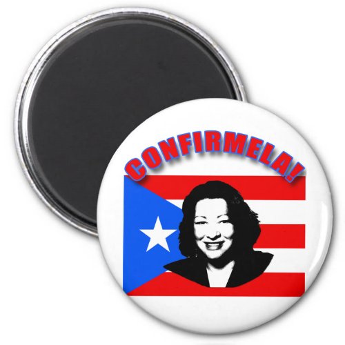 CONFIRMELA Con Bandera de Puerto Rico Magnet