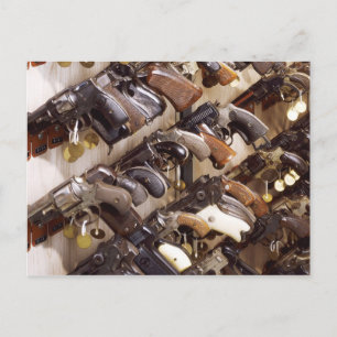 Confiscated guns at the FBI's Headquarters Postcard