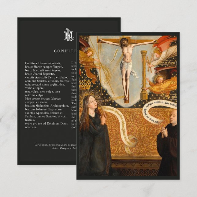 "Confiteor" Latin-English Prayer Card (Front/Back)