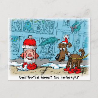 Conflicted about the holidays? holiday postcard