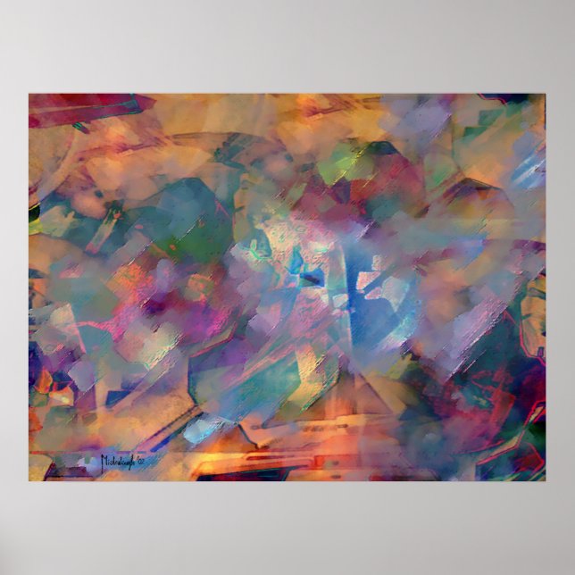 Conflicting emotions - abstract art painting poster (Front)
