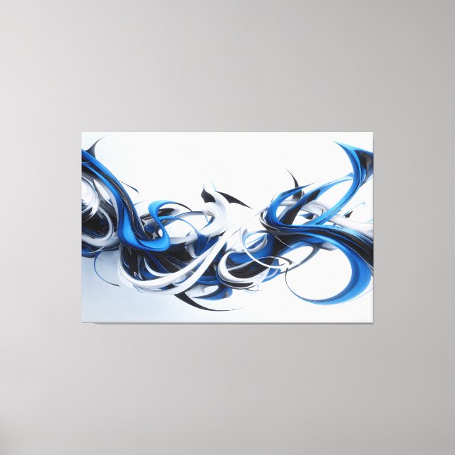 Confluence of Blue Motion Canvas Print (Front)