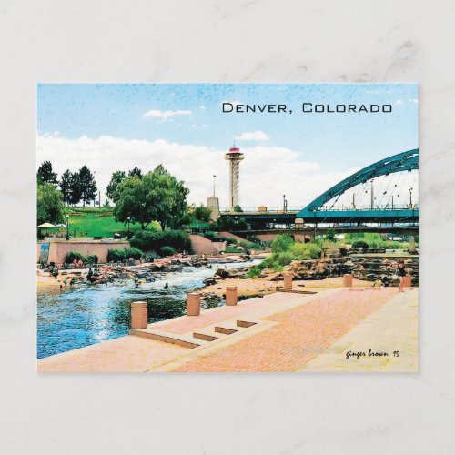 Confluence Park Cherry Creek_South Platte Denver Postcard