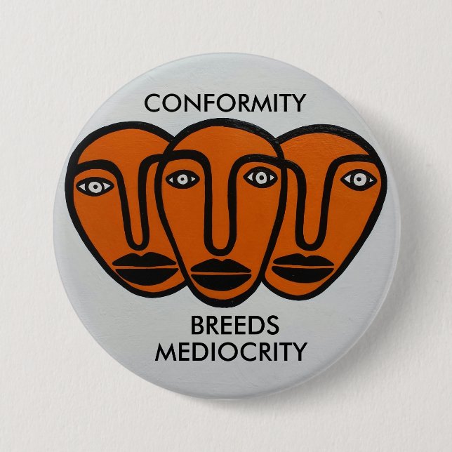 Conformity 2 pinback button (Front)
