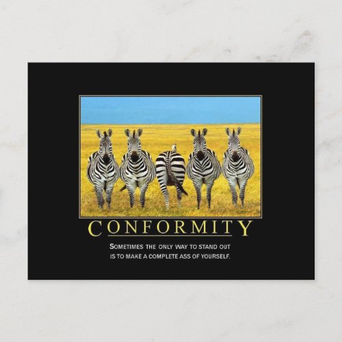 Conformity Postcard