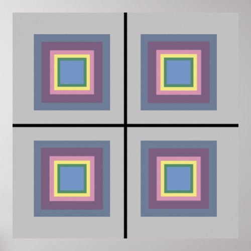 Conformity with Changeable Color Squares Poster